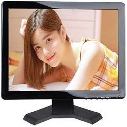 17" Inch CCTV Monitor HD 12801024 Portable Display TFT LCD Color Video Monitor with BNC HDMI VGA AV Input for FPV DVR CCTV Cam Car Monitor PC Computer Monitor Home Office Surveillance System