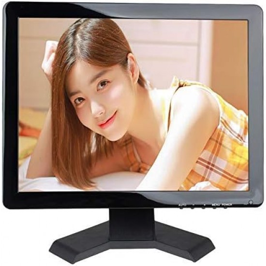 17" Inch CCTV Monitor HD 12801024 Portable Display TFT LCD Color Video Monitor with BNC HDMI VGA AV Input for FPV DVR CCTV Cam Car Monitor PC Computer Monitor Home Office Surveillance System